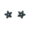 JE0357K - Blue Sapphire Earrings Set in 14K White Gold Setting