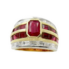 JR0058L - Ruby and Diamond Ring set in 18K Gold Setting