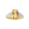 JR0168L - Imperial Topaz with Diamond Ring set in 18K Gold Setting