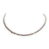 JN0040P - Rainbow Colour Sapphire Necklace set in 18 Karat White Gold Setting