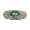 JB0048K - GIA Certified Paraiba Tourmaline with Filigree Diamond Bangle Bracelet in Platinum Setting