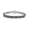 JB0043K - Blue Sapphire Bracelet Set in 14K White Gold Setting