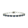 JB0045K - Blue Sapphire Bracelet Set in 14K White Gold Setting