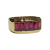 JR0116K - Baguette Ruby Men’s Ring Set in 18K Gold Setting