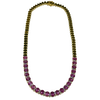 JN0008K - Pink Sapphire with Diamond Necklace Set in 18K Gold Setting
