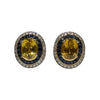 JE0104K - Yellow Sapphire with Blue Sapphire & Diamond Earrings set in 18K Gold Setting