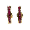JE0100K - Ruby Earrings Set in 14K Gold Setting