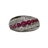 JR0257K - Ruby with Diamond Ring Set in 18K White Gold Setting