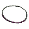 JB0065K - Pink Sapphire with Diamond Bracelet Set in 14K White Gold Setting