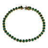 JB0063K - Emerald Bracelet Set in 14K White Gold Setting
