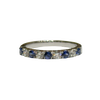 JR0186K - Blue Sapphire with Diamond Band Set in 18K White Gold Setting