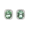 JE0454L - Mint Green Tourmaline with Diamond Earrings set in 18K White Gold Setting