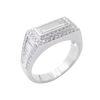 JR0395L - Extra-Long Baguette Diamond Ring set in Platinum 950 Setting