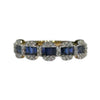 JR0287K - Blue Sapphire with Diamond Ring set in 18K Gold Setting