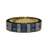 JR0288K - Blue Sapphire with Diamond Ring set in 18K Gold Setting