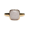 JR0302K - Cushion Lavender Jade Ring Set in 18K Rose Gold Setting