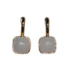 JE0190K - Cushion Lavender Jade Earrings Set in 18K Rose Gold Setting