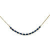 JN0036K - Blue Sapphire with Diamond Necklace Set in 18K Gold Setting
