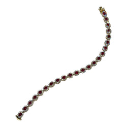 JB0074K - Ruby with Diamond Bracelet Set in 18K Gold Setting