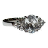 JR0318K - White Sapphire Ring Set in 18K White Gold Setting