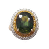 JR0088K - GIA Certified Unheated Bi-color Sapphire with Yellow Sapphire and Diamond Ring Set in 18K Rose Gold Setting