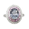 JR0002K - Unheated Bluish Purple Sapphire Ring set in 18k White Gold Setting