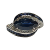 JR0324K - Blue Sapphire And Diamond Ring Set in Platinum Setting