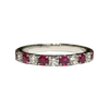 JR0326K - Ruby with Diamond Ring Set in 18K White Gold Setting