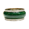 JR0346K - Jade Ring with Diamond Jacket Set in 18K Rose Gold Setting