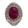 JR0357K - GIA Certified Ruby with Diamond Ring Set in 18K Gold Setting