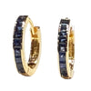 JE0250K - Blue Sapphire Hoop Earrings Set in 18K Gold Setting