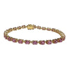 JB0098K - Pink Sapphire Tennis Bracelet Set in 14K Gold Setting