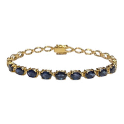 JB0100K - Blue Sapphire Bracelet Set in 14K Gold Setting