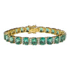 JB0104K - Emerald with Diamond Bracelet Set in 18K Gold Setting