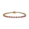 JB0109K - Pink Sapphire Tennis Bracelet Set in 14K Gold Setting