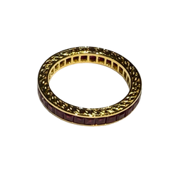 JR0385K - Ruby Eternity Ring Set in 18K Gold Setting