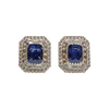 JE0275K - Blue Sapphire with Diamond Jacket Set in 18K White Gold Setting