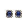 JE0275KK - Blue Sapphire with Diamond Jacket Set in 18K White Gold Setting