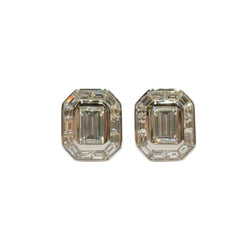 JEBKKK - Diamond Earrings Set in 18K White Gold Setting