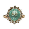 JR0400K - GIA Certified Paraiba Tourmaline with Diamond Ring Set in 18K Rose Gold Setting