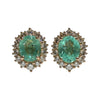 JE0283K - GIA Certified Paraiba Tourmaline with Diamond Earrings Set in 18K Rose Gold Setting