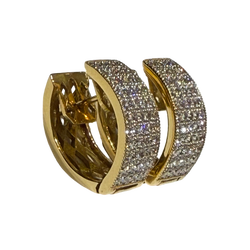 JE0239QK - Diamond Pave Earrings Set in 18K Gold Setting