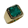 JR0403K - Emerald Men’s Ring Set in 18K Gold Setting