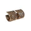 JE0334K - Filigree Diamond Huggie Earrings Set in 18K Rose Gold Setting