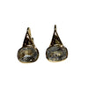 JE0297K - White Sapphire Earrings Set in 18K Gold Setting