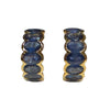 JE0336K - Blue Sapphire Hoop Earrings Set in 18K Gold Setting