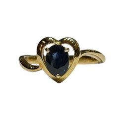 JR0394RK - Blue Sapphire Ring Set in 18K Gold Setting