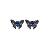 JE0362K - Blue Sapphire Butterfly Earrings Set in 18K White Gold Setting