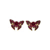 JE0360K - Ruby Butterfly Earrings Set in 18K Gold Setting