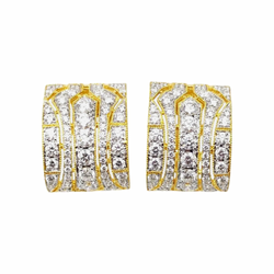 JE0476L - Diamond Earrings set in 18K Gold Setting